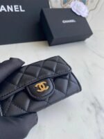 Chanel Classic Leather Wallet In Black