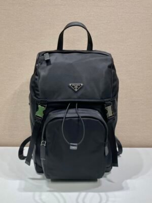 Prada x Adidas Re-Nylon And Saffiano Backpack Black For Women, Women’s Bags 17.7in/45cm