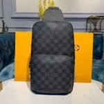 Louis Vuitton Avenue Sling Bag 32cm Damier Graphite Canvas Spring/Summer Collection N42424, Black