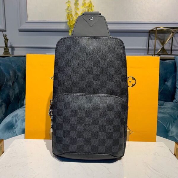 Louis Vuitton Avenue Sling Bag 32cm Damier Graphite Canvas Spring/Summer Collection N42424, Black