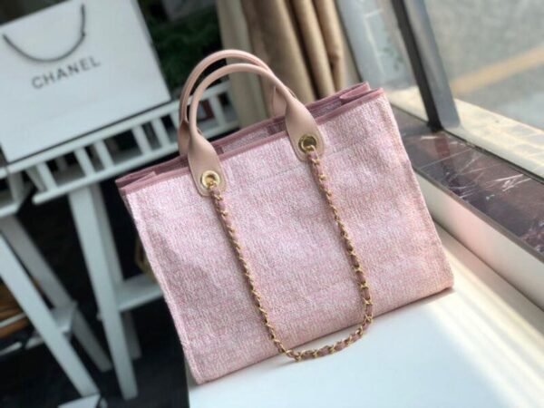 Chanel Deauville Tote 38cm Pink For Women A66941