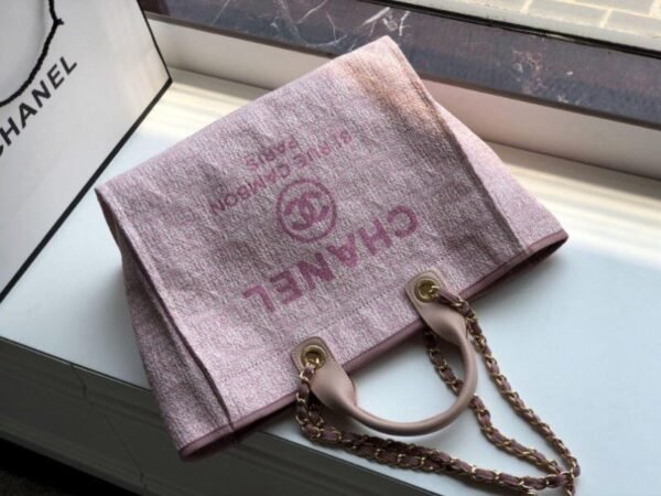 Chanel Deauville Tote 38cm Pink For Women A66941