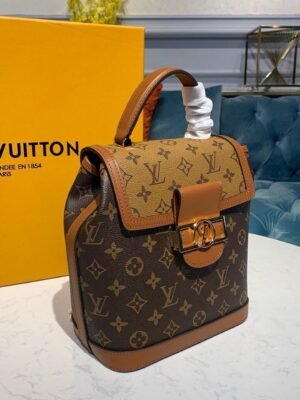 Louis Vuitton Dauphine Backpack PM Monogram and Monogram Reverse Canvas By Nicolas Ghesquiere For Spring-Summer, Women’s Bags 20cm LV M45142