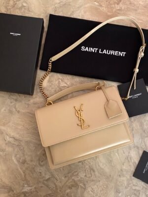 MEDIUM SUNSET SATCHEL IN SMOOTH LEATHER