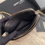 BECKY DOUBLE-ZIP POUCH IN QUILTED MATTE LEATHER