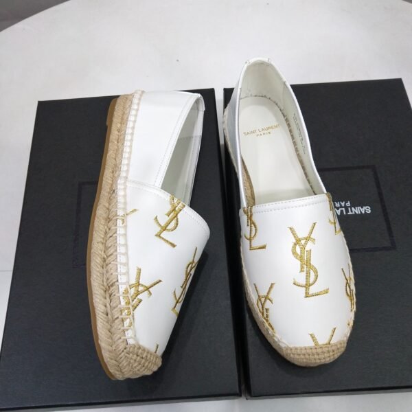 MONOGRAM ESPADRILLES IN METALIZED LAMBSKIN