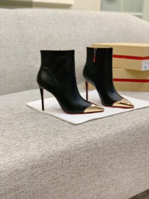Christian Louboutin Golden Toes Ankle Boots