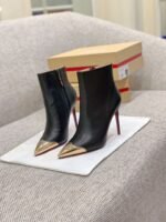 Christian Louboutin Golden Toes Ankle Boots