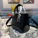 Christian Dior Medium Lady Dior Bag Black Cannage For Women 9.5in/24cm CD M0565OWCB_M900