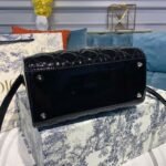 Christian Dior Medium Lady Dior Bag Black Cannage For Women 9.5in/24cm CD M0565OWCB_M900