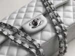 Chanel Classic HandBag White For Women 9.9in/25.5cm A01112