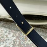 Gucci Square leather metal buckle