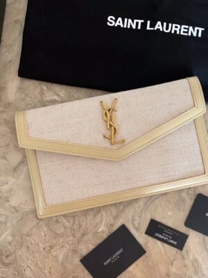UPTOWN POUCH IN CANVAS AND SMOOTH LEATHER