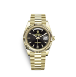 Super Clone Rolex Day-Date Gold-Black Dial