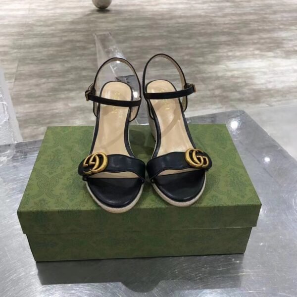 Marmont Leather Sandals In Black