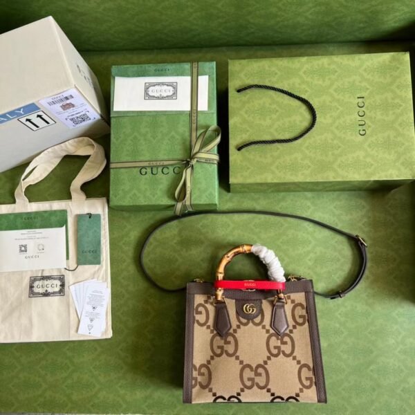 GUCCI DIANA JUMBO GG SMALL TOTE BAG