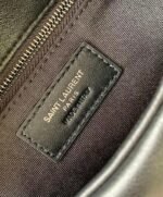 Yves Saint Laurent Loulou Puffer Small Quilted Leather Clutch In Black