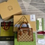 Gucci Diana Mini Tote Bag Beige For Women, Women’s Bags 7.9in/20cm GG