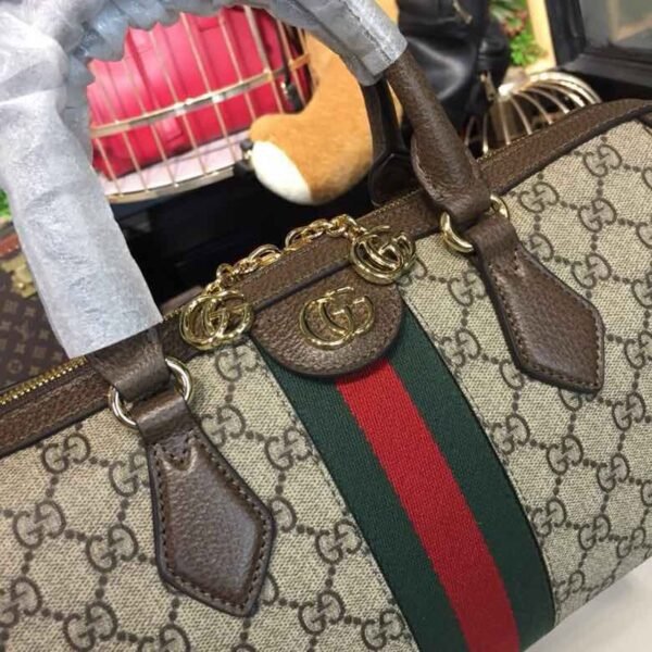 Gucci Ophidia GG Supreme Medium Top Handle Bag Beige For Women 12.6in/32cm GG 524532