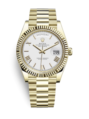 Super Clone Rolex Day -Date Gold - White Dial