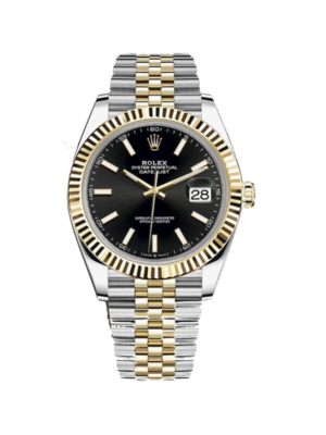 Super Clone Rolex Datejust Two Tone Black Dial