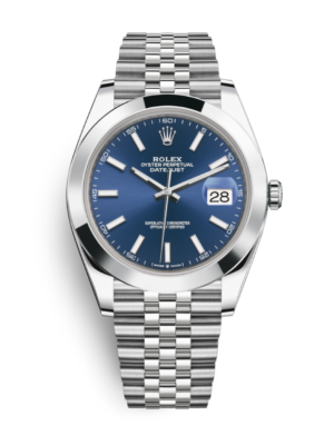 Super Clone Rolex Datejust Blue Dial Jubilee - Smooth Bezel