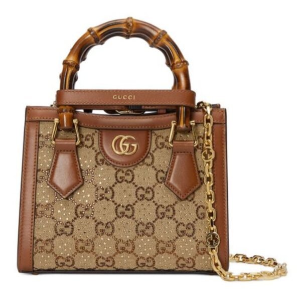 Gucci Diana Mini Tote Bag Beige For Women, Women’s Bags 7.9in/20cm GG