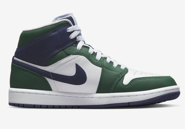 Jordan 1 Mid Mixes Navy and Green