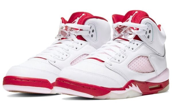 Jordan 5 Retro White Pink Red