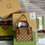 Gucci Diana Mini Tote Bag Beige For Women, Women’s Bags 7.9in/20cm GG