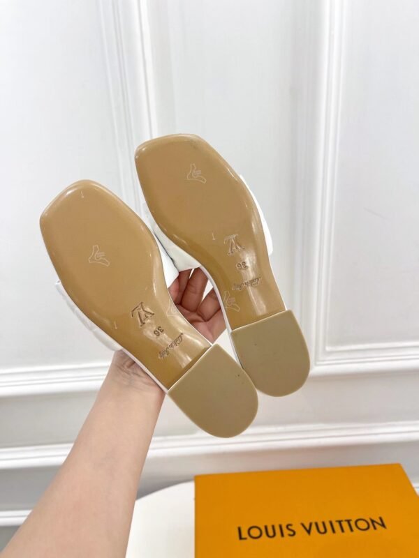 Louis Vuitton Revival Mule Nude White Slippers