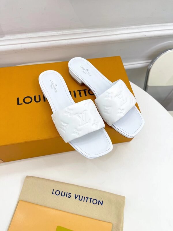 Louis Vuitton Revival Mule Nude White Slippers