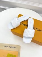 Louis Vuitton Revival Mule Nude White Slippers