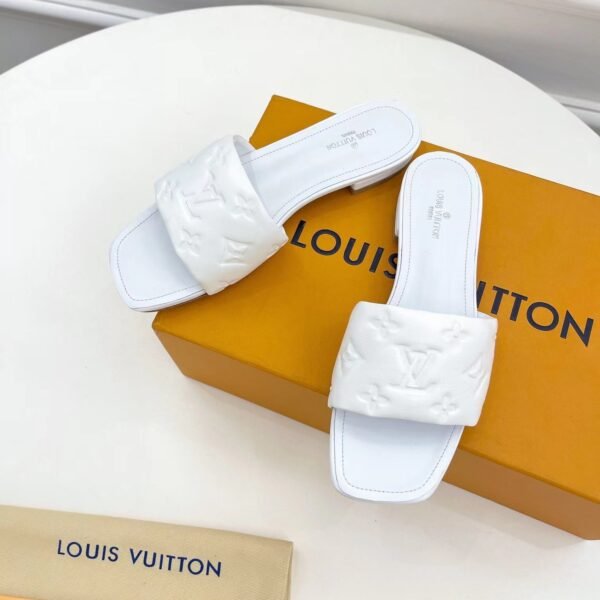 Louis Vuitton Revival Mule Nude White Slippers