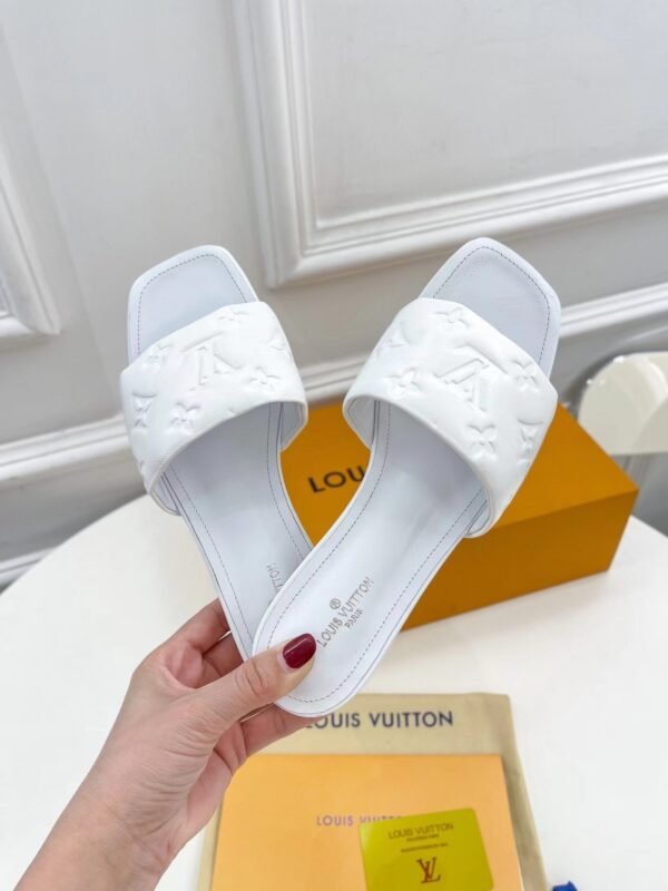 Louis Vuitton Revival Mule Nude White Slippers