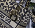 Christian Dior Medium Lady D-Lite Bag Black Gold, For Women, Women’s Handbags 24cm/9.5in CD M0565ORHM_M918