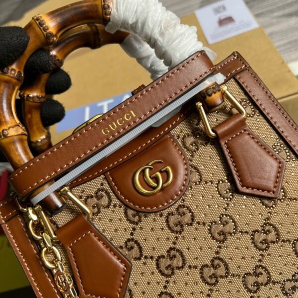 Gucci Diana Mini Tote Bag Beige For Women, Women’s Bags 7.9in/20cm GG