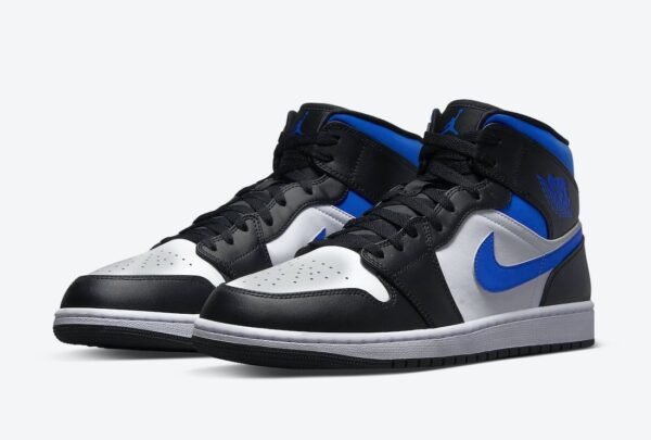 Jordan 1 Retro Mid White Black Royal