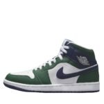Jordan 1 Mid Mixes Navy and Green