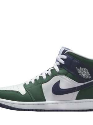 Jordan 1 Mid Mixes Navy and Green