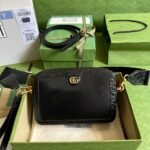 Crocodile shoulder bag with Double G
