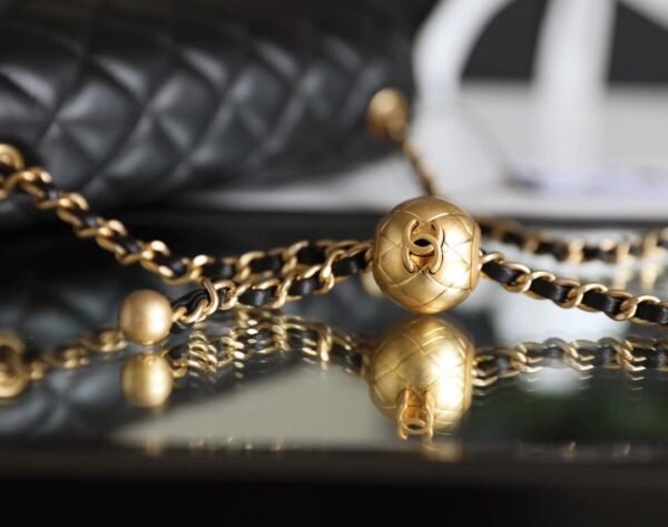 Chanel classic flap mini with golden ball