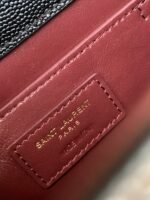 CASSANDRA MEDIUM TOP HANDLE BAG IN GRAIN DE POUDRE EMBOSSED LEATHER