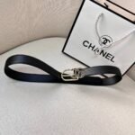 Chanel casual style leather logo belts