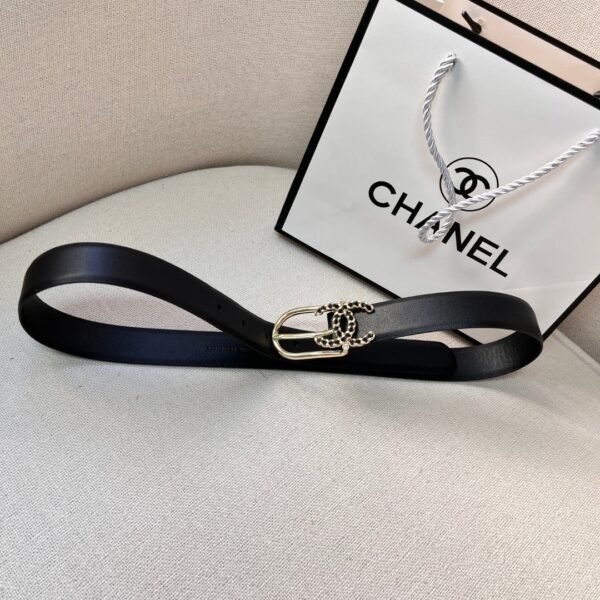 Chanel casual style leather logo belts
