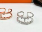 Hermes H Diamond Ring
