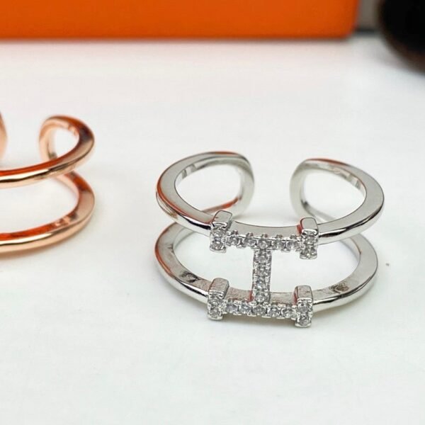 Hermes H Diamond Ring