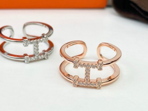 Hermes H Diamond Ring