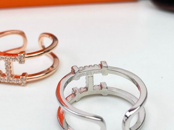 Hermes H Diamond Ring
