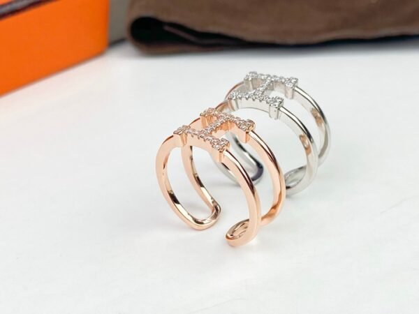 Hermes H Diamond Ring